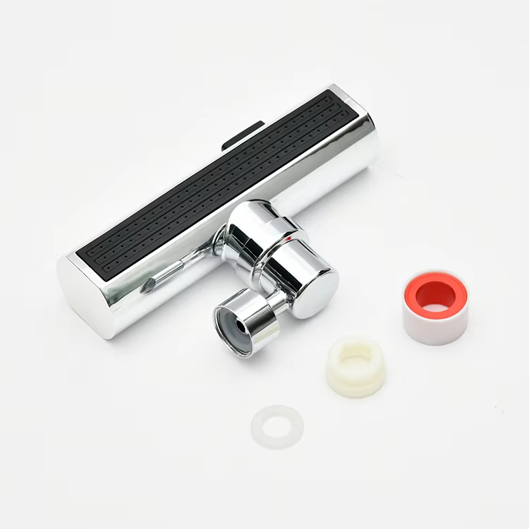360 Degree Rotating Faucet Extender, Chrome Plated, 3 Function Water Tap Extension with Anti-Splash Design for Kitchen Sink