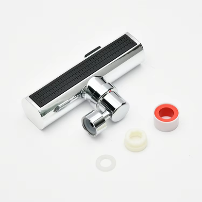 360 Degree Rotating Faucet Extender, Chrome Plated, 3 Function Water Tap Extension with Anti-Splash Design for Kitchen Sink